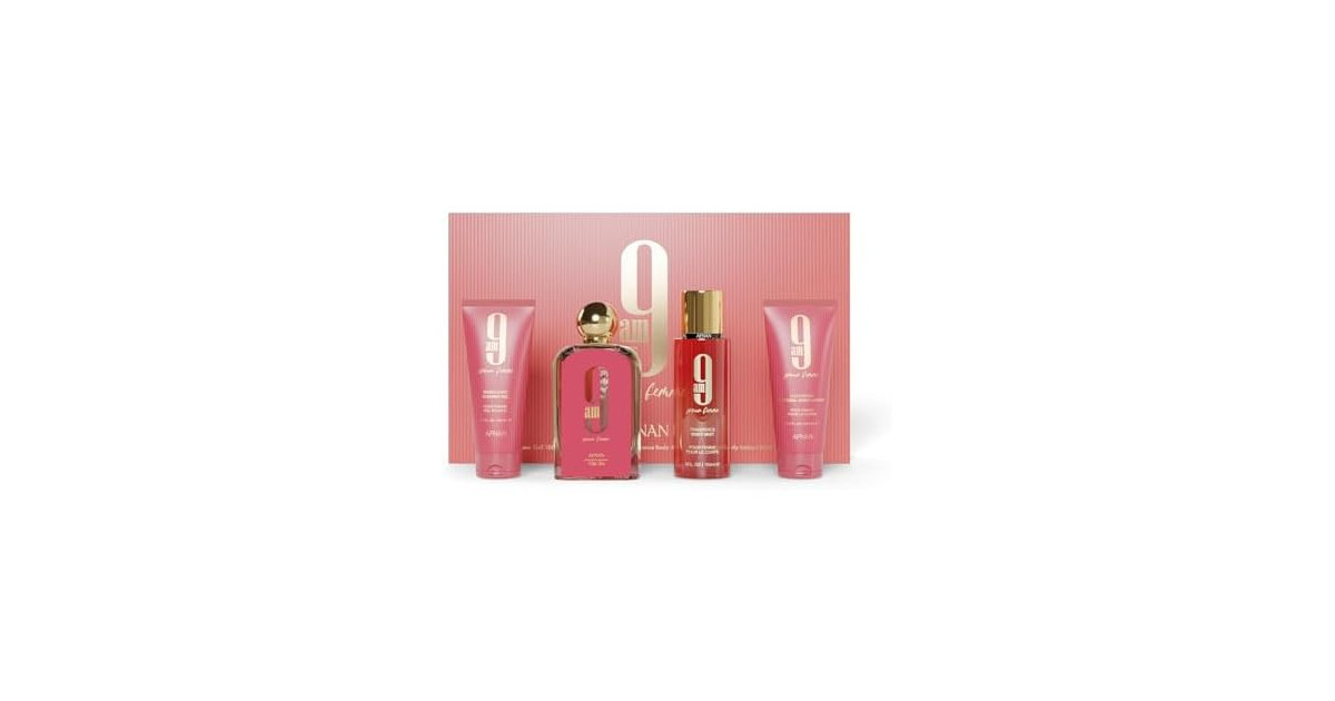 Afnan 9 AM Pour Femme Luxury Gift Set (Open Box)