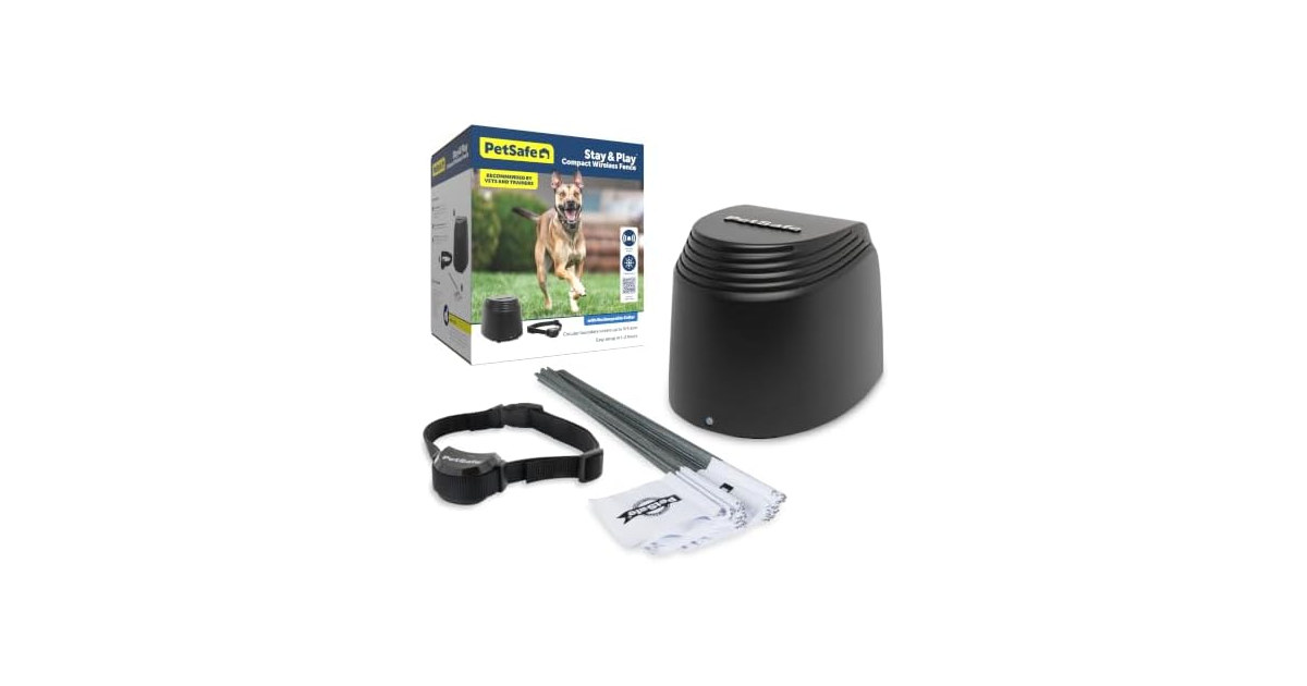 PetSafe Stay & Play Compact Wireless Dog Fence, Up to 3/4 Acre