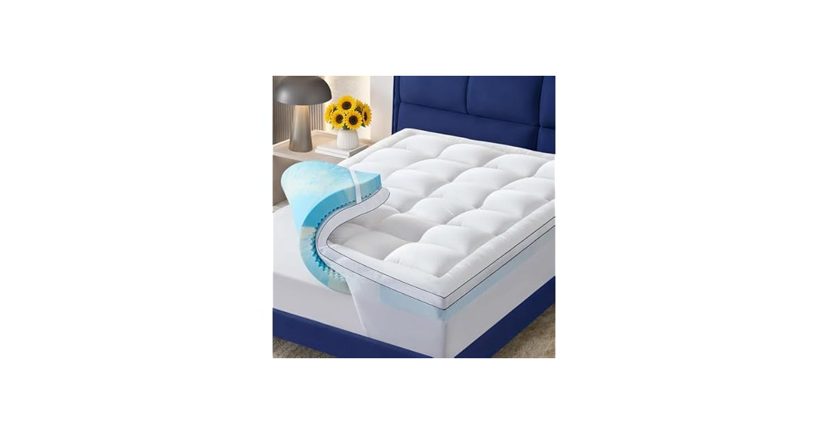 NicePlus 4" Memory Foam Topper, King