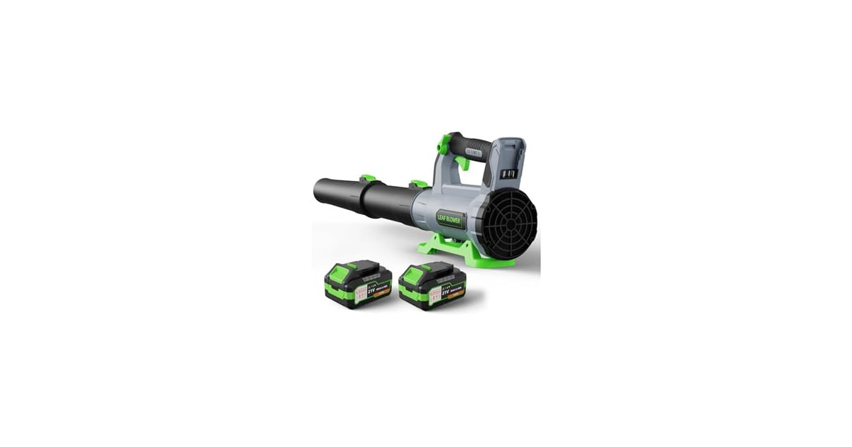 QIYORL Leaf Blower with 2× 5.0Ah Batteries