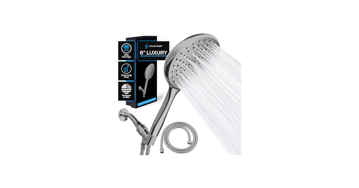 6" Handheld Shower Head w/ 6ft Hose