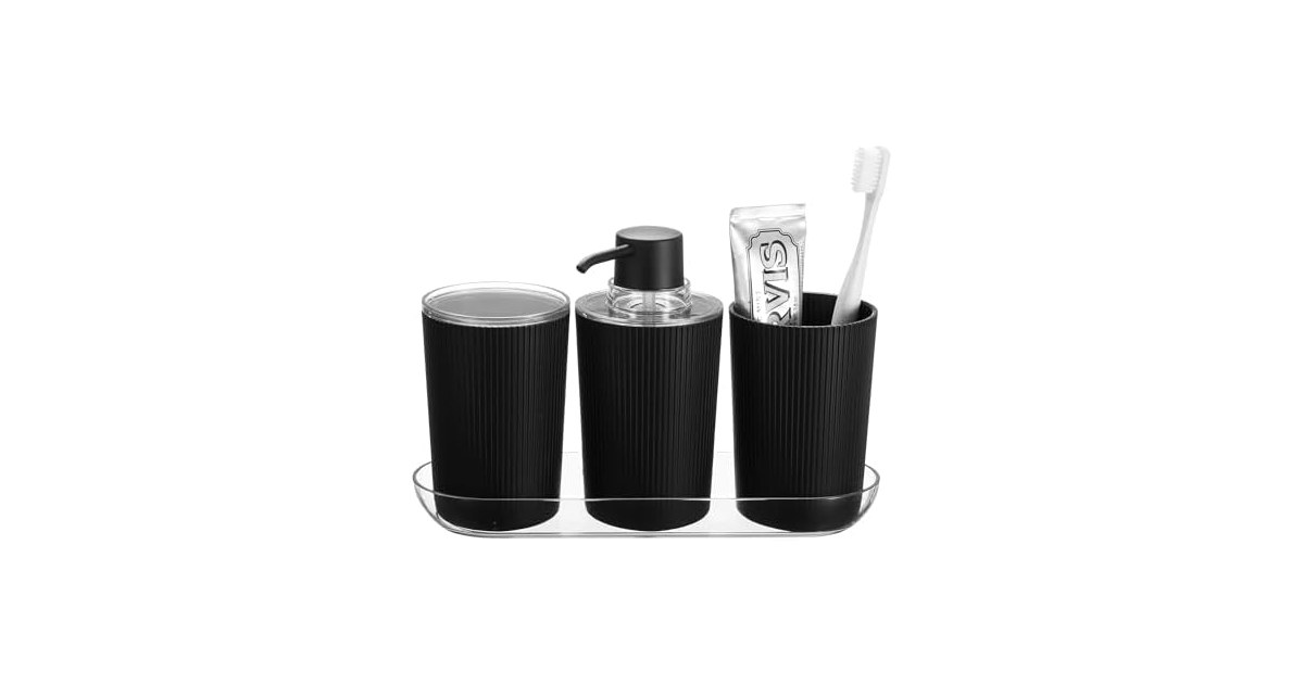 iDesign 4-Piece Bathroom Accessories