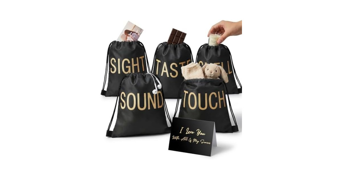 Bafeil 5 Senses Gift Bags 10pc Black