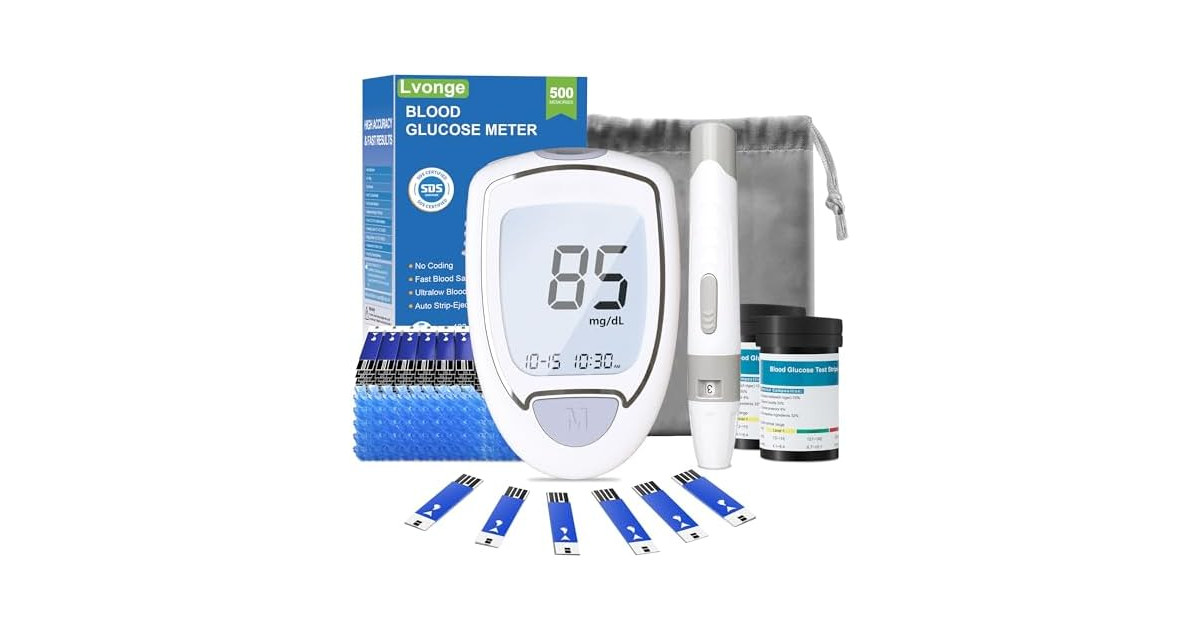 lvonge High Accuracy Glucose Monitor Kit