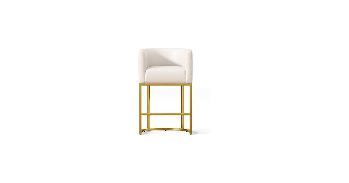 LVHOMLAX B0DKC14K5B Set 1Barstool, Off White Linen (Open Box)