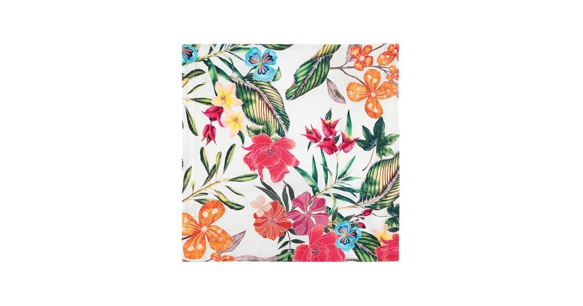 47th & Main Set of 4 100% Cotton Napkins Tropical Flowers