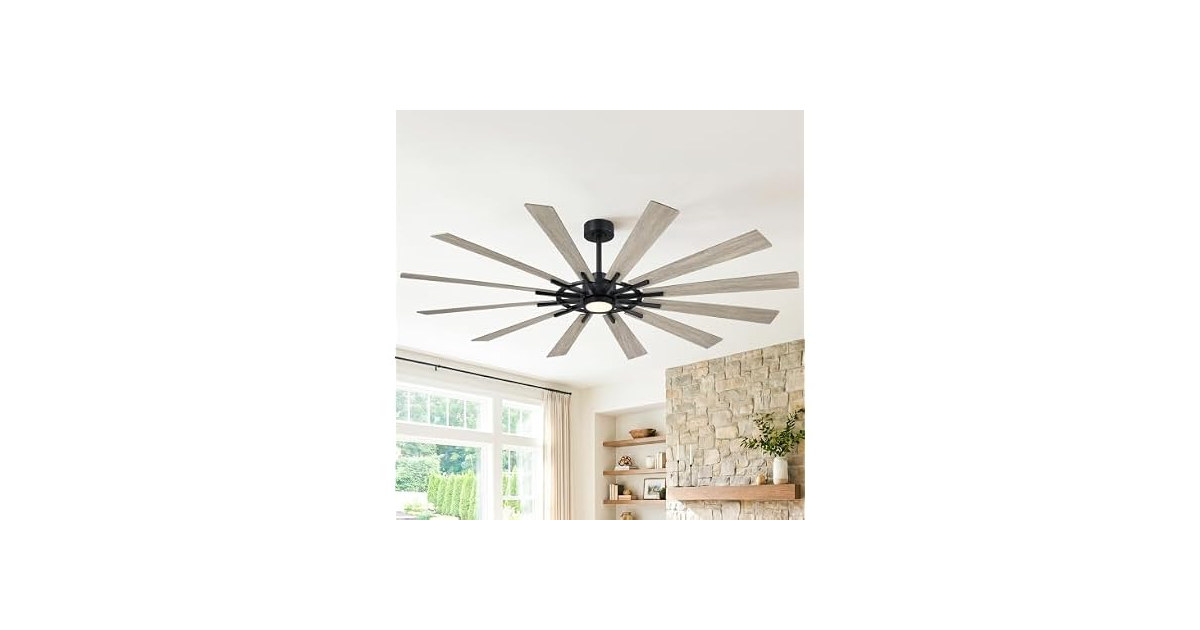 Parrot Uncle 57002BK 72 Inch Windmill Ceiling Fan