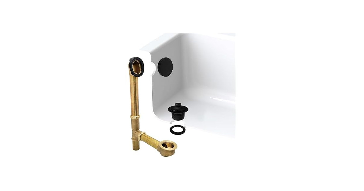 Westbrass A321H-62 14" Brass Bath Waste & Overflow Assembly