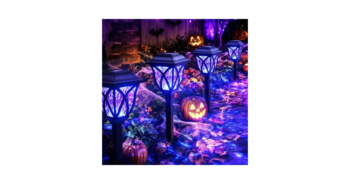 GIGALUMI Solar Halloween Lights 6 Pack