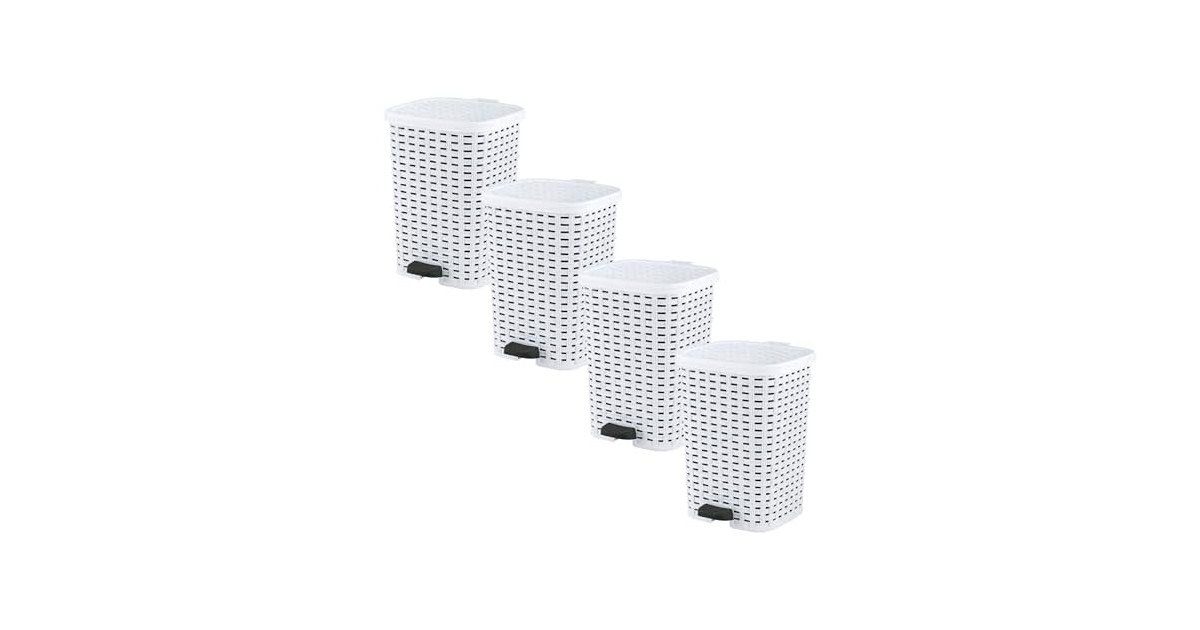 Superio 3 Gal Step-On Trash Can White 3