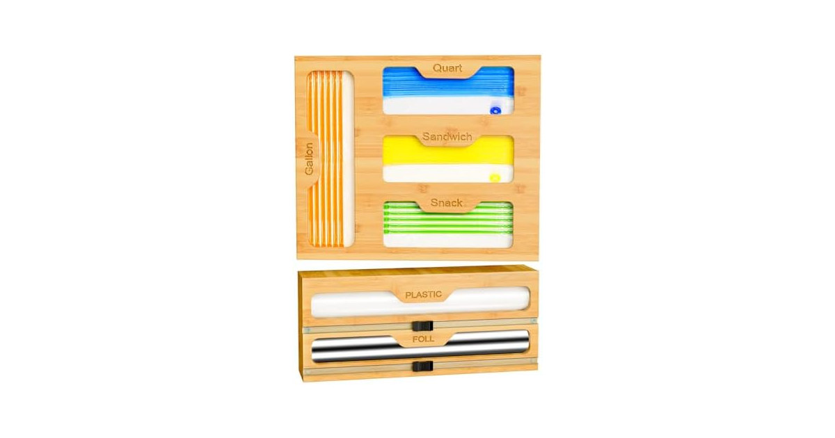 KOCWELL Food Storage Bags Organizer
