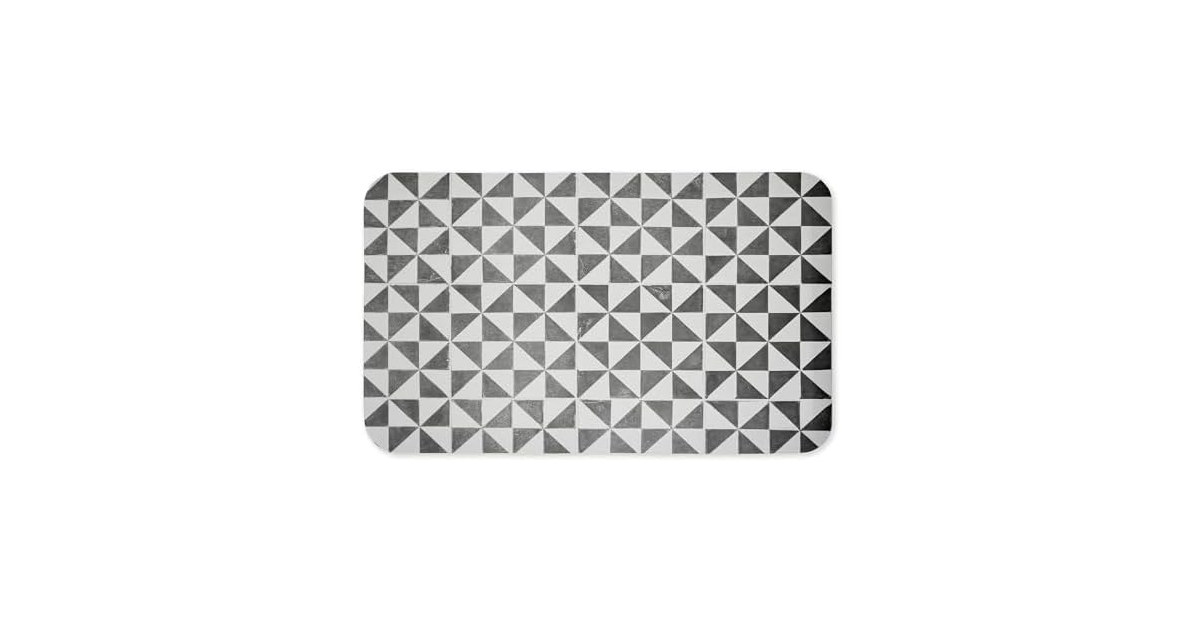 Mediterranean Squares Geometric Anti-Fatigue Floor Mat