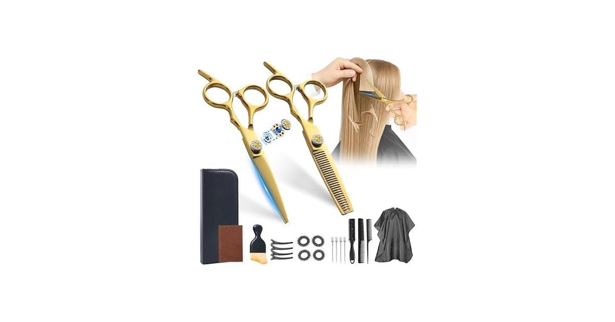 21Pcs 440C Hair Cutting Scissors Kit