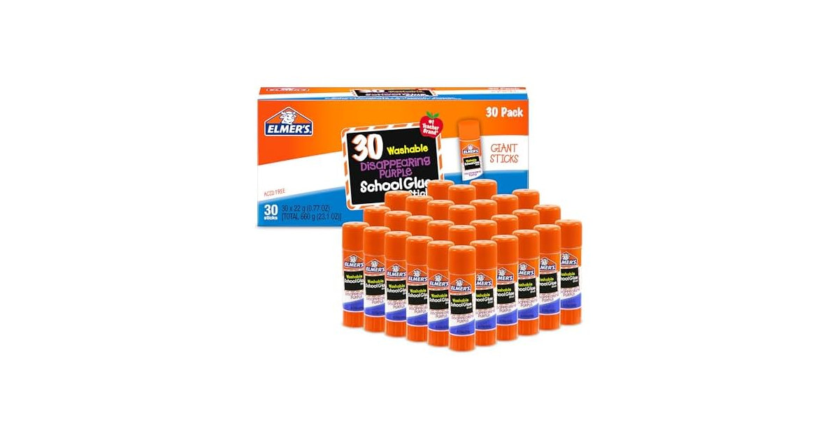 Elmer's Purple Glue Sticks 22g 30ct