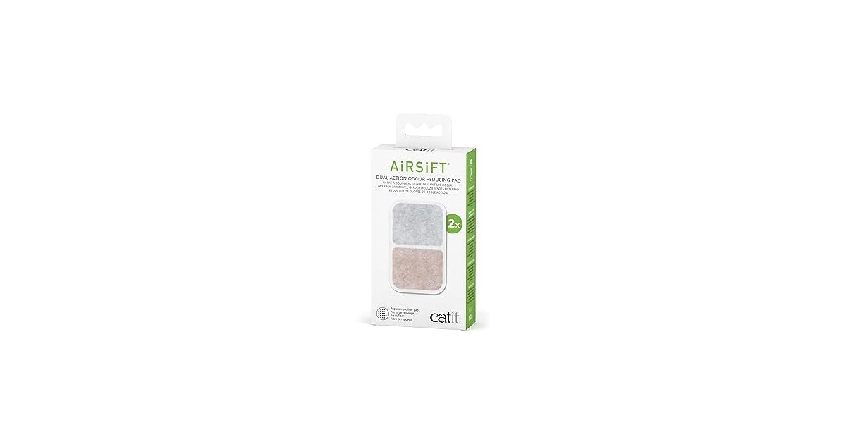 Catit Airsift Dual Action Air Purifier Pad, 2 Pack