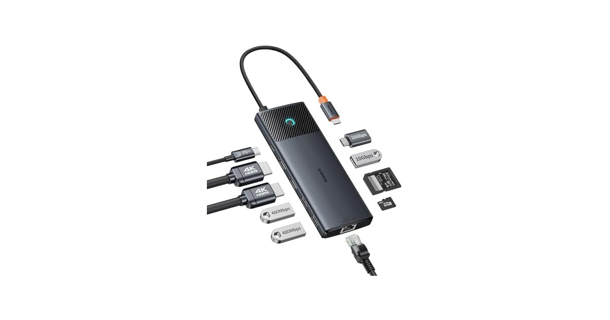 Baseus 10-in-1 USB-C Hub Dual Monitor
