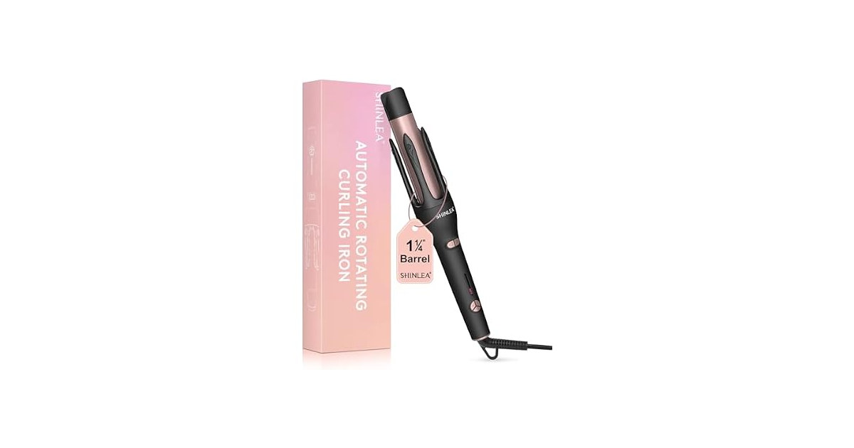 SHINLEA Automatic Hair Curler, 1 1/4 Inch Rotating
