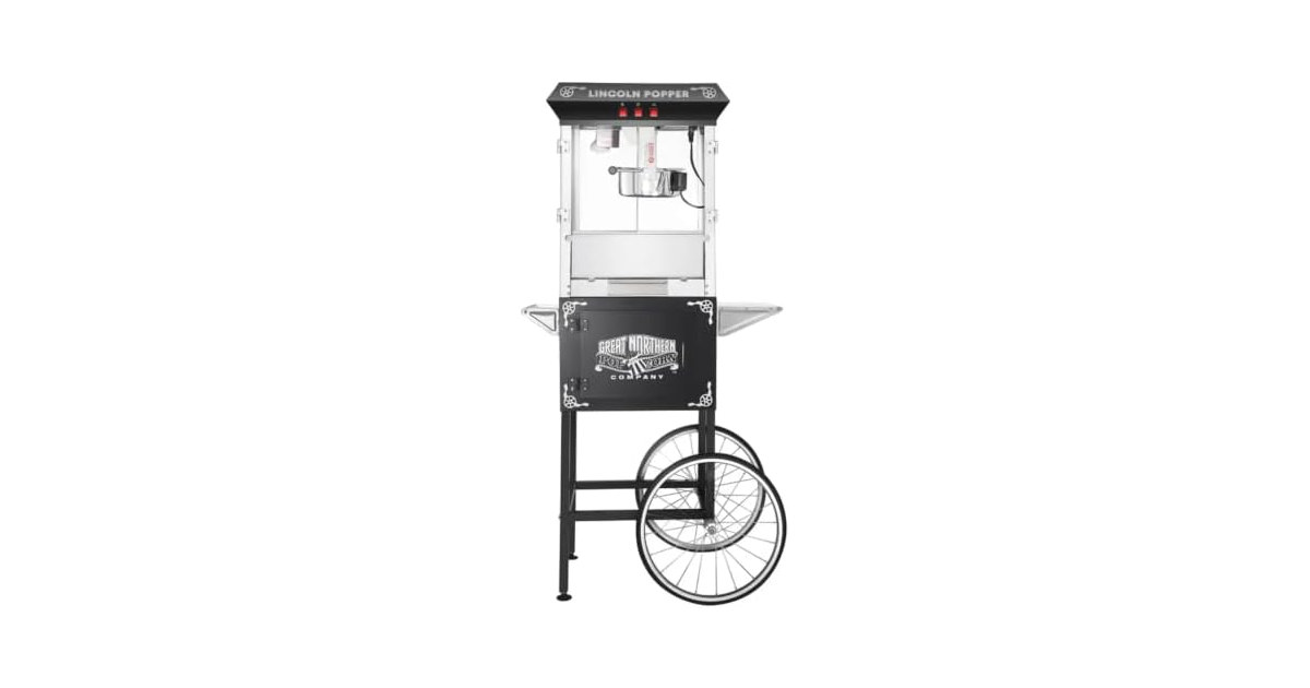 6035 Great Northern Black Antique Style 8oz Popcorn Popper Machine
