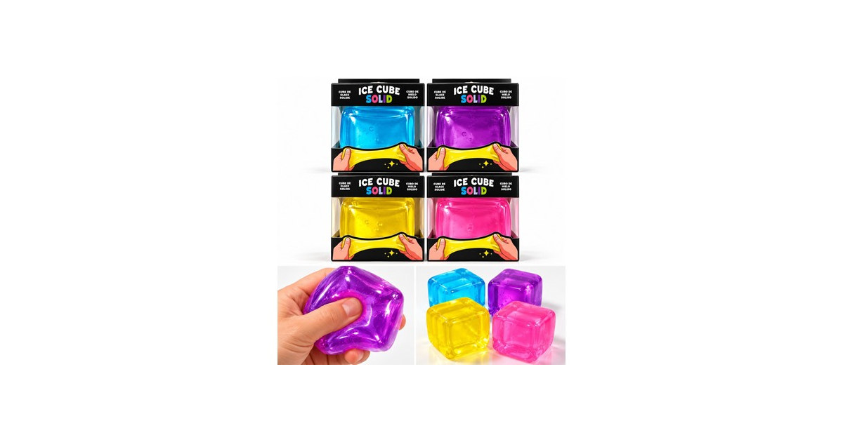Squishy 2.2" Cube Sensory Toy Solid