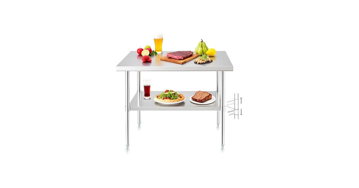 NUUK Stainless Steel Work Table, 24" x 36"