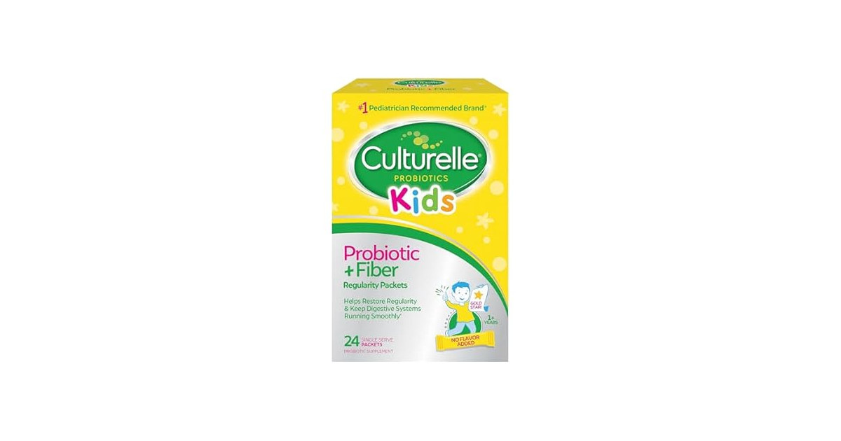 Culturelle Kids Probiotic + Fiber Packets, Ages
