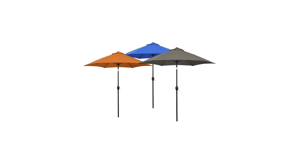 Astella 7.5'Rd Tiliting Aluminum Patio Umbrella, Crank Open