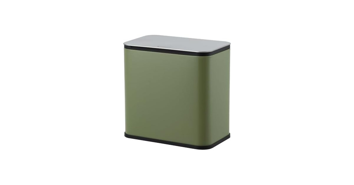 OUTLANE 1.3 Gal Hanging Trash Can Green
