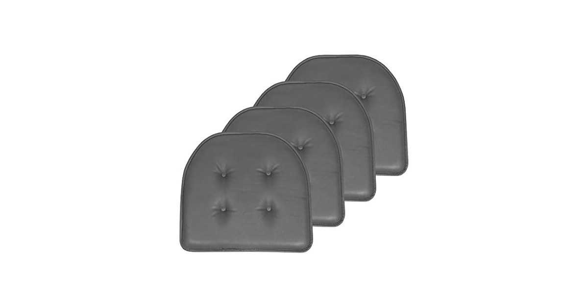 Faux Leather U-Shape Pad Cushion Set