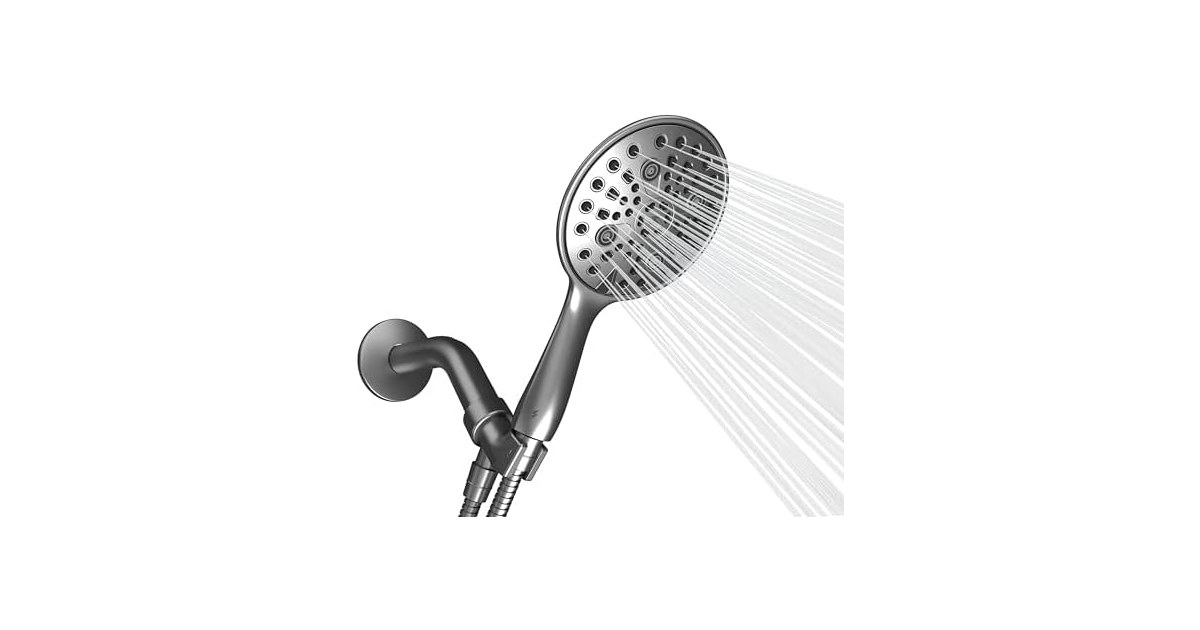 6" Handheld Shower Head 6-Spray 70" Hose