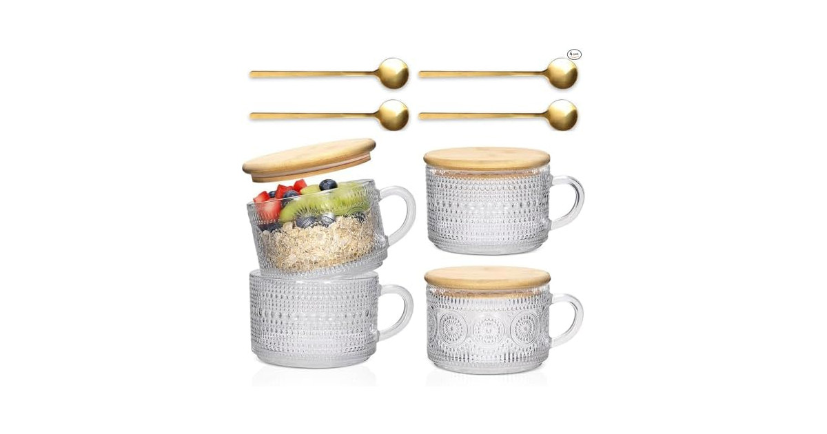 Vintage Coffee Mugs 4pcs Set