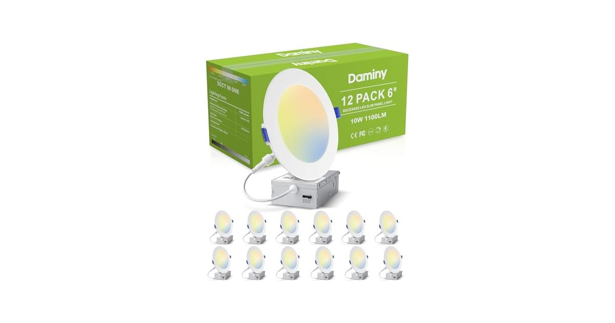 DAMINY 6in LED Recessed Downlight 12-Pk