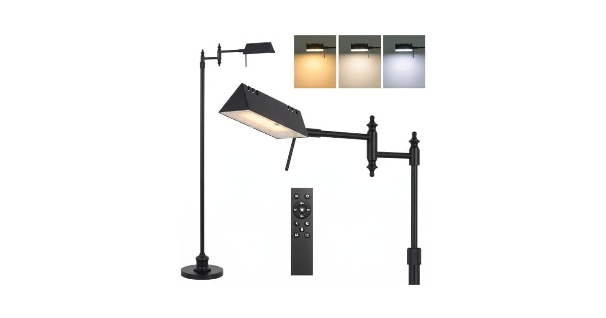 Bairth Black Reading Floor Lamp