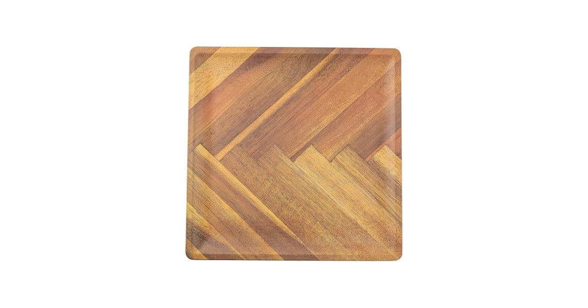 TableCraft Aeris Collection™ Square Tone on Tone Serving Plate