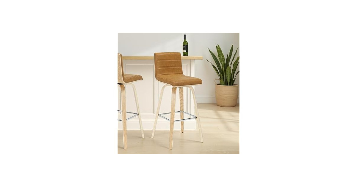Armen Living Vienna Bar Height Bar Stool, Set of 3