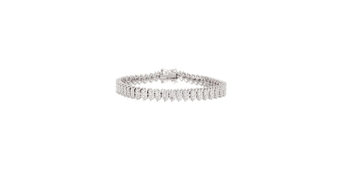 18K Simulated Diamond Tennis Bracelet