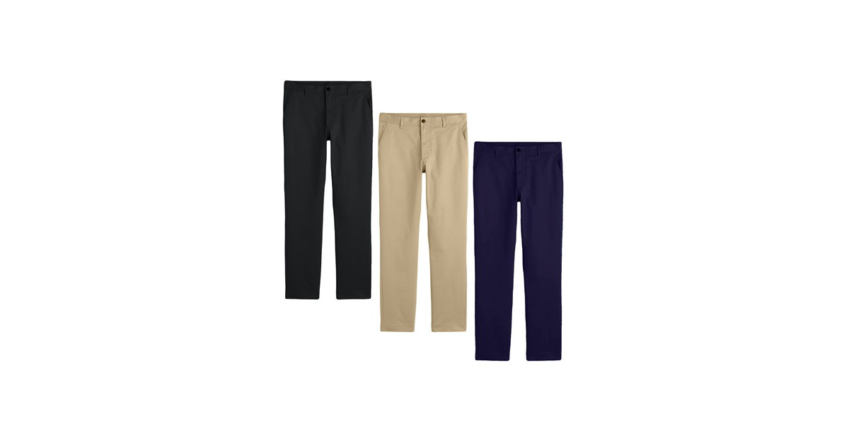 Boys Flat Front Uniform Pants (4-20)