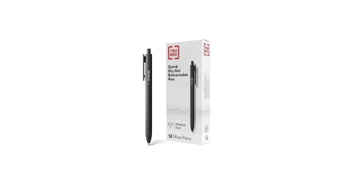 TRU RED TRU RED Retractable Gel Pens, Medium