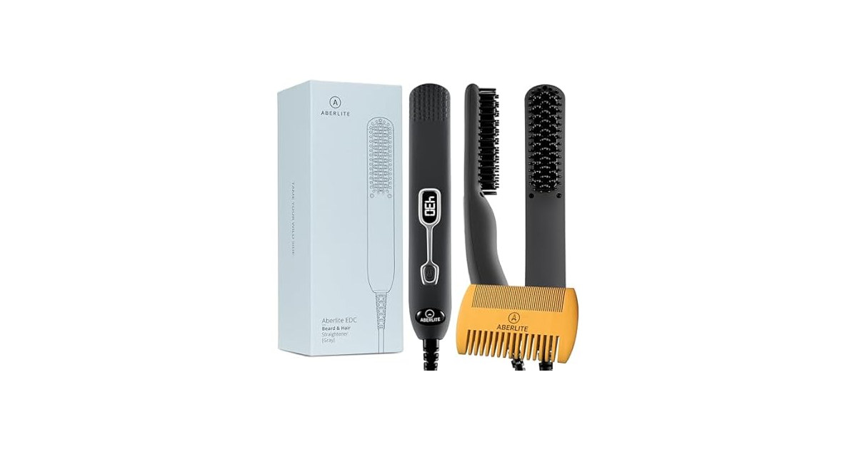 Premium Beard Straightener Brush for Men