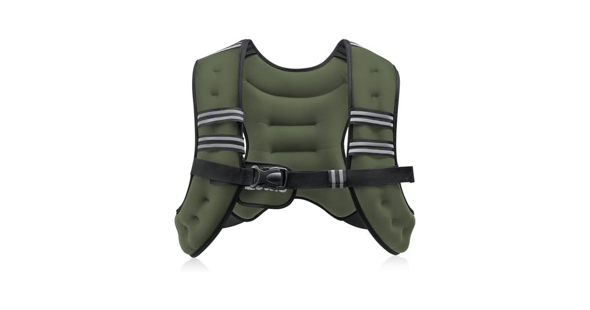 ZELUS Green Reflective Weighted Vest 12lb