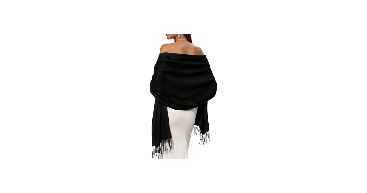 FURTALK Shawl, Black