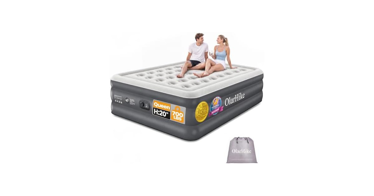 OlarHike Queen Air Mattress 20in 700LBS