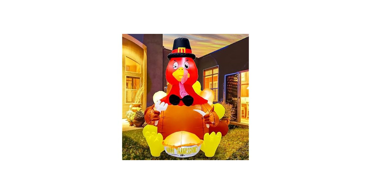 6' Inflatable Turkey Yard Decoration