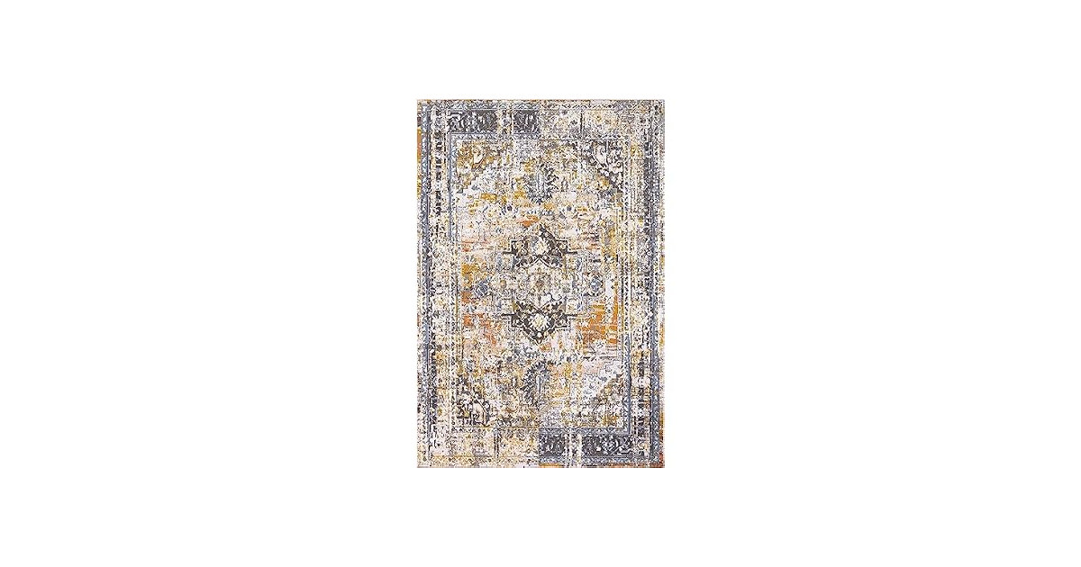 L'Baiet Marie Blue Distressed 2x6 Runner Rug