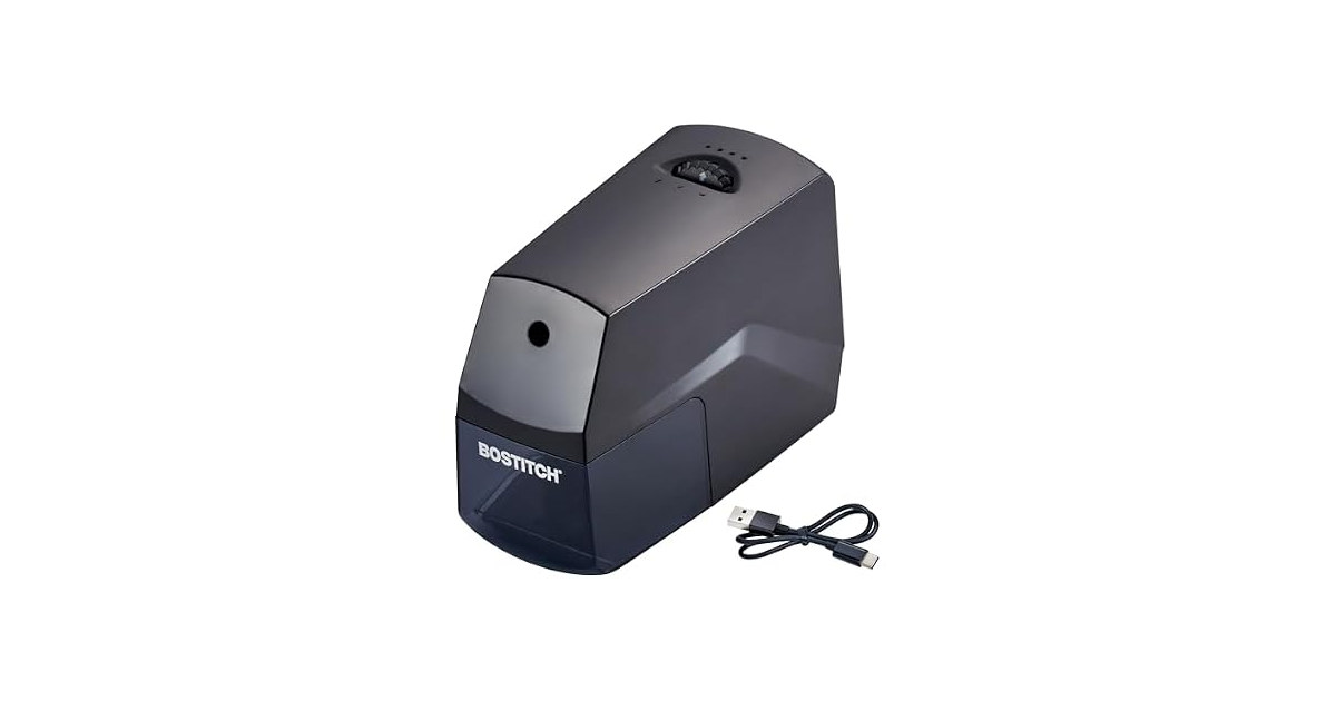 Bostitch Portable Rechargeable Battery Pencil Sharpener