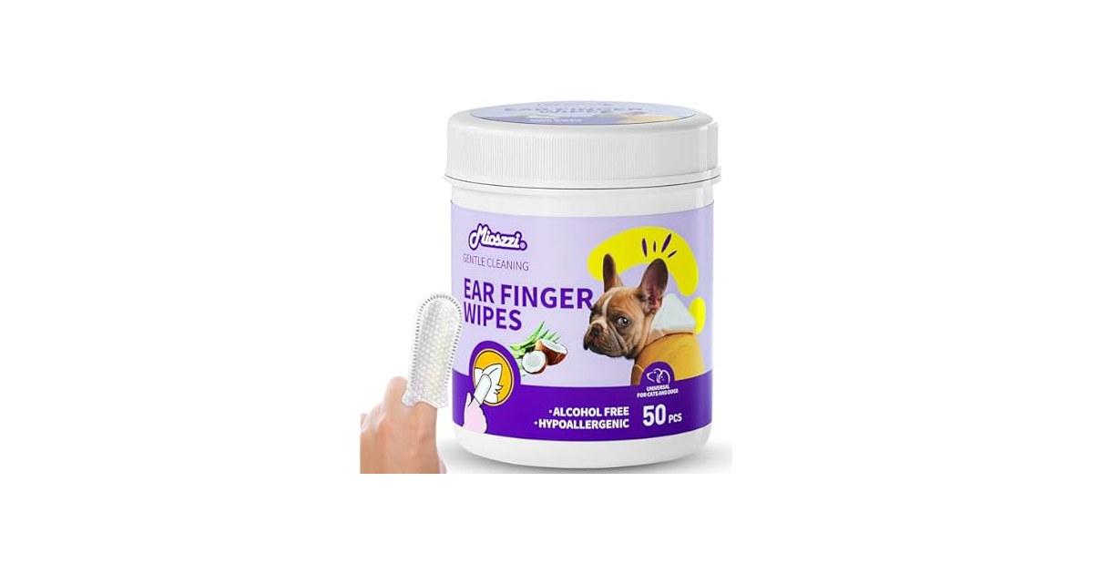 MIOSSZI Dog Ear Cleaner Finger Wipes for Dogs