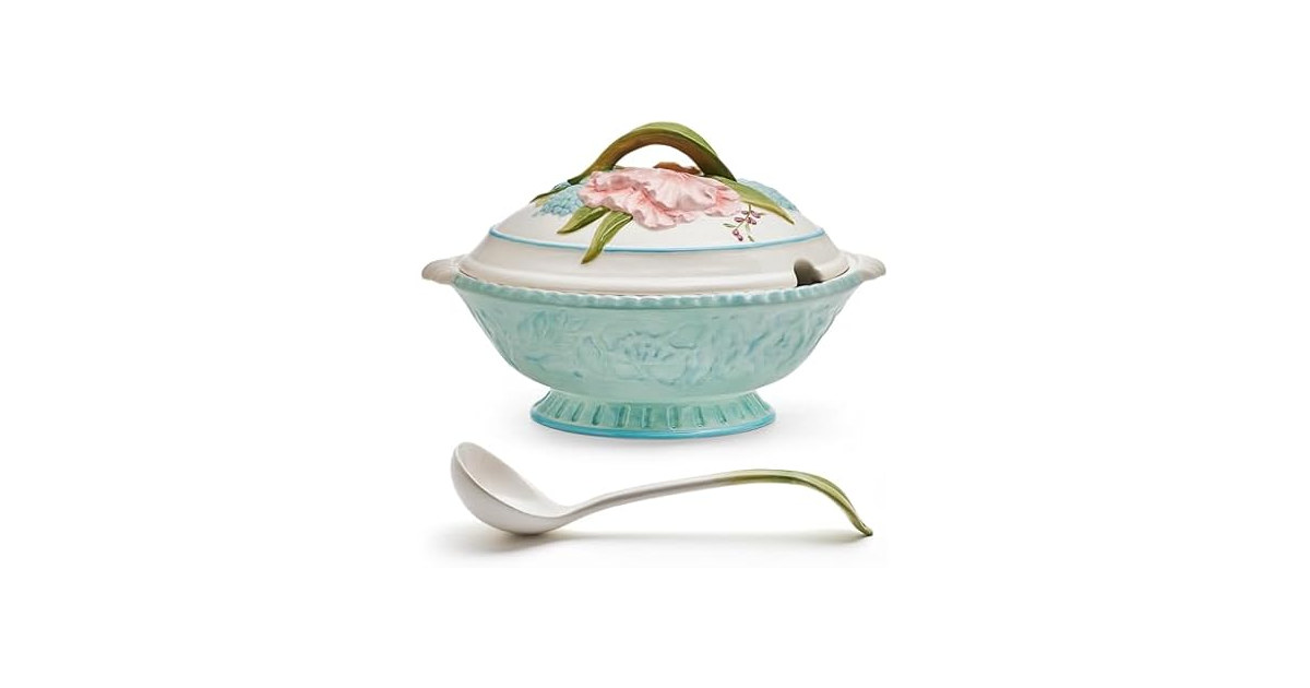 Fitz and Floyd Meadow Tureen Covered