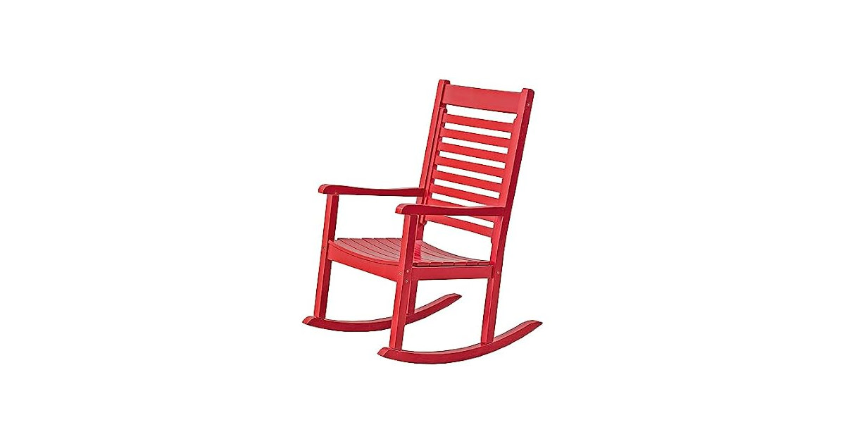 Shine Company Wood Rocking Chair, Red
