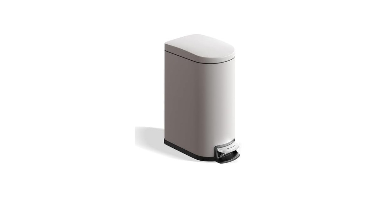 OUTLANE 2.6 Gal / 10L Stainless Steel Kitchen Trash Can Grey