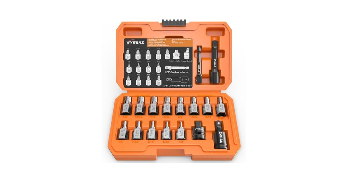 WYBENZ 17Pcs Screw Extractor Set