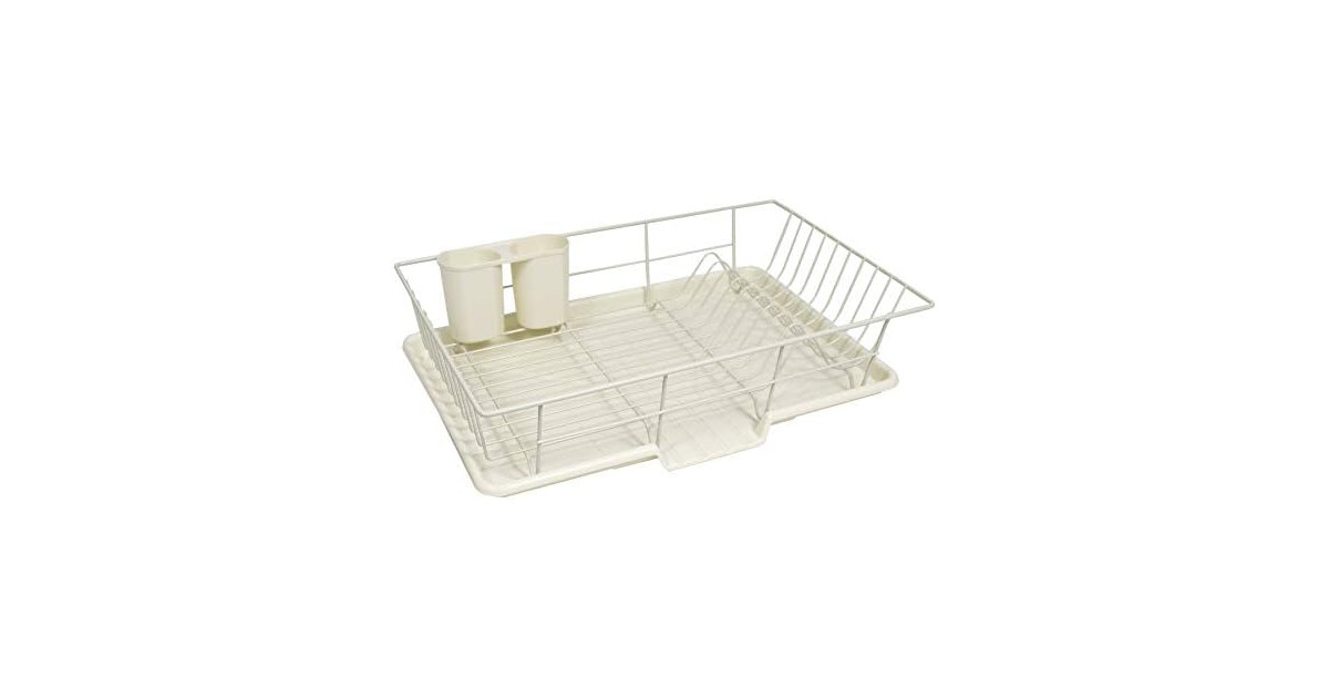 Steel 3-Piece Large Dish Drainer